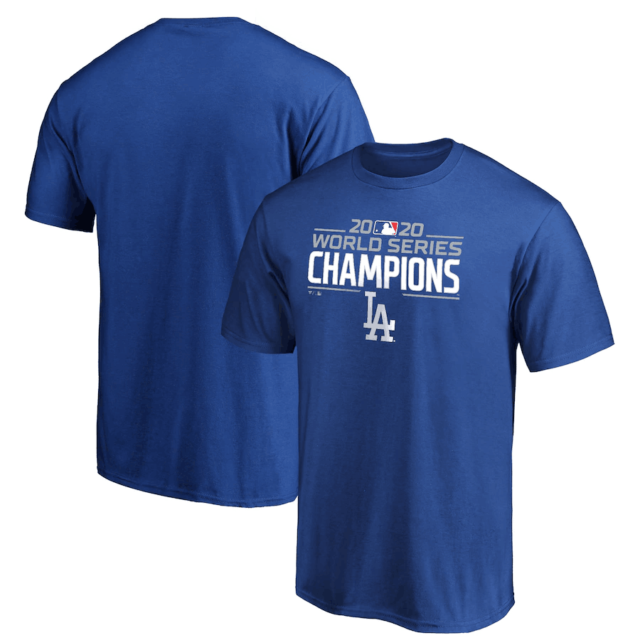 Men's Los Angeles Dodgers Royal Blue 2020 World Series Champions Signature Roster T-Shirt